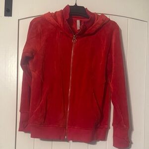 Athleta Vibrant Red Fleece Jacket